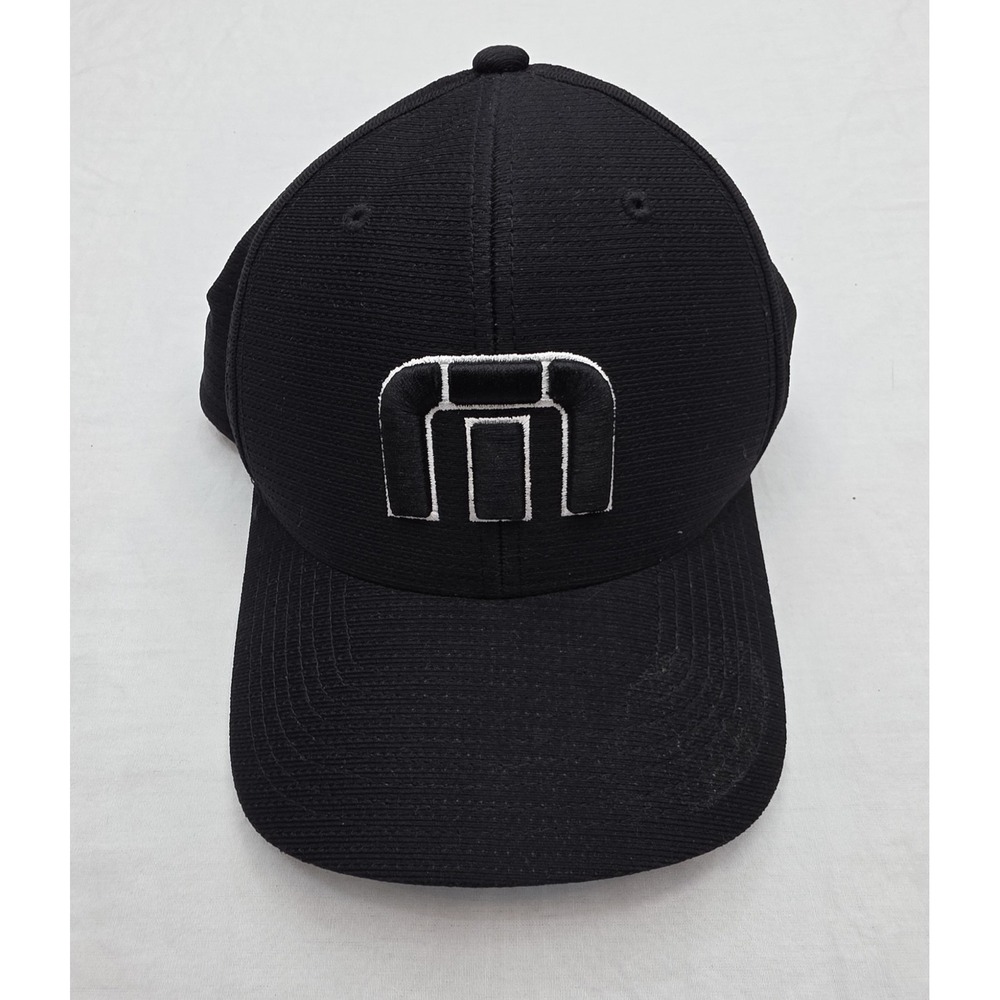 Travis Mathew Black Fitted Flexfit Hat Size S-M